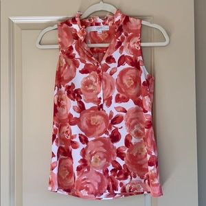 Ann Taylor Loft petite XS floral blouse